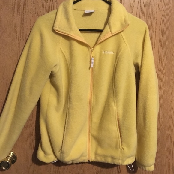 yellow columbia fleece jacket